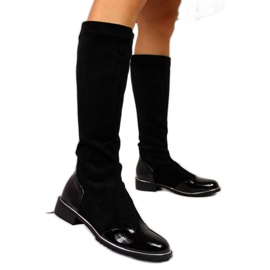 Bottes isolées en daim noir Filippo W PAW289