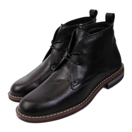 Bottes isolées en cuir T.Sokolski W SCA141 noir blanche le noir