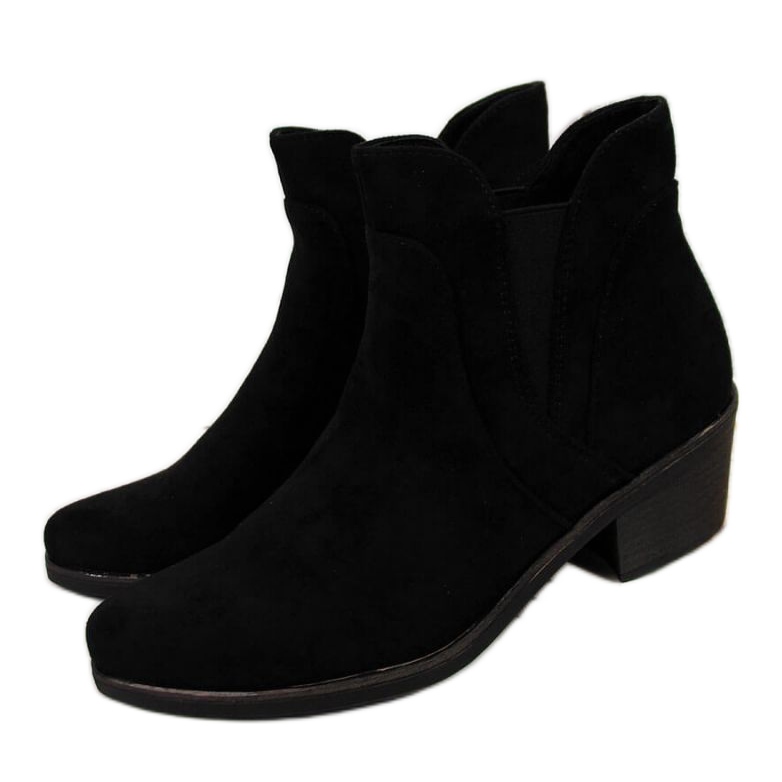 Bottines Chelsea isolées talons hauts Sergio Leone W SK347 noir le noir