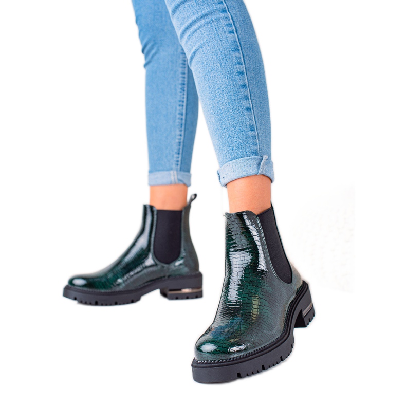 Bottines Chelsea vertes de Sergio Leone
