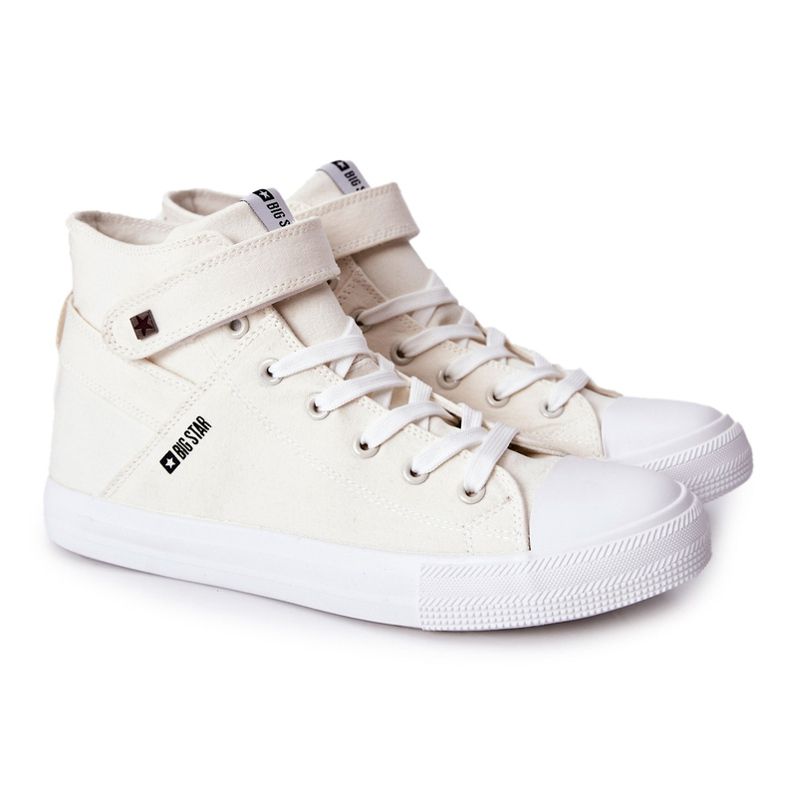 Baskets Hautes Big Star FF174140 Blanc blanche écru Baskets Hautes Big Star FF174140 Blanc blanche écru