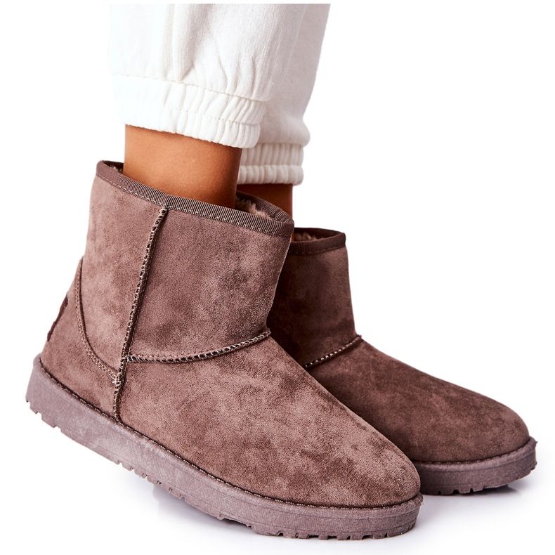 Bottes de neige chaudes en fourrure marron Vicandi brun