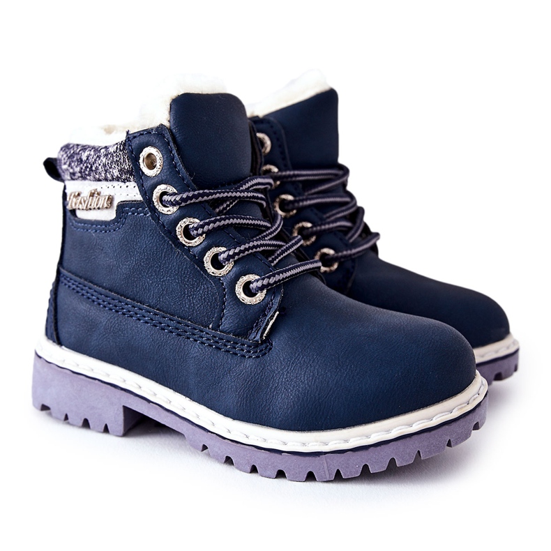 PH1 Trappeurs Chauds Enfant Avec Fourrure Bleu Marine Estée