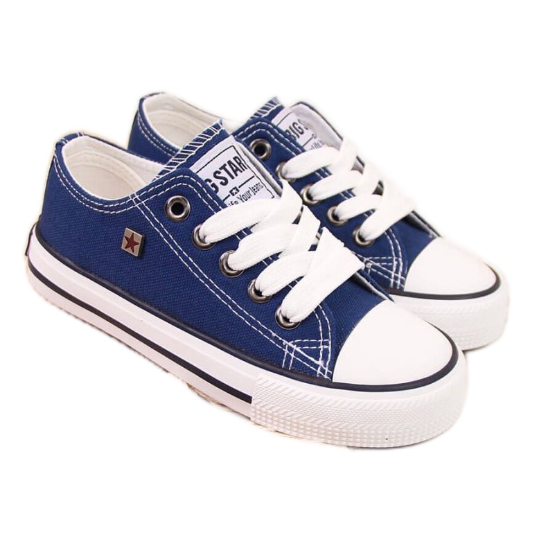 Chaussures Big Star Jr. FF374202 bleu marine blanche