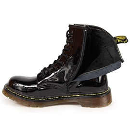 Bottines en cuir laqué Filippo W PAW78 isolées le noir