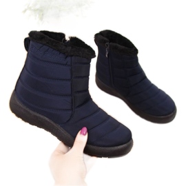 Bottes de neige imperméables avec fermeture éclair News W EVE181B bleu marine Bottes de neige imperméables avec fermeture éclair News W EVE181B bleu marine