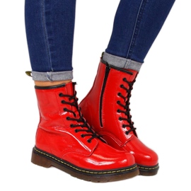 Bottines chaudes en cuir à lacets Filippo W PAW77D rouge