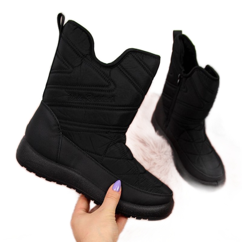 Bottes de neige imperméables News W EVE309A noir le noir