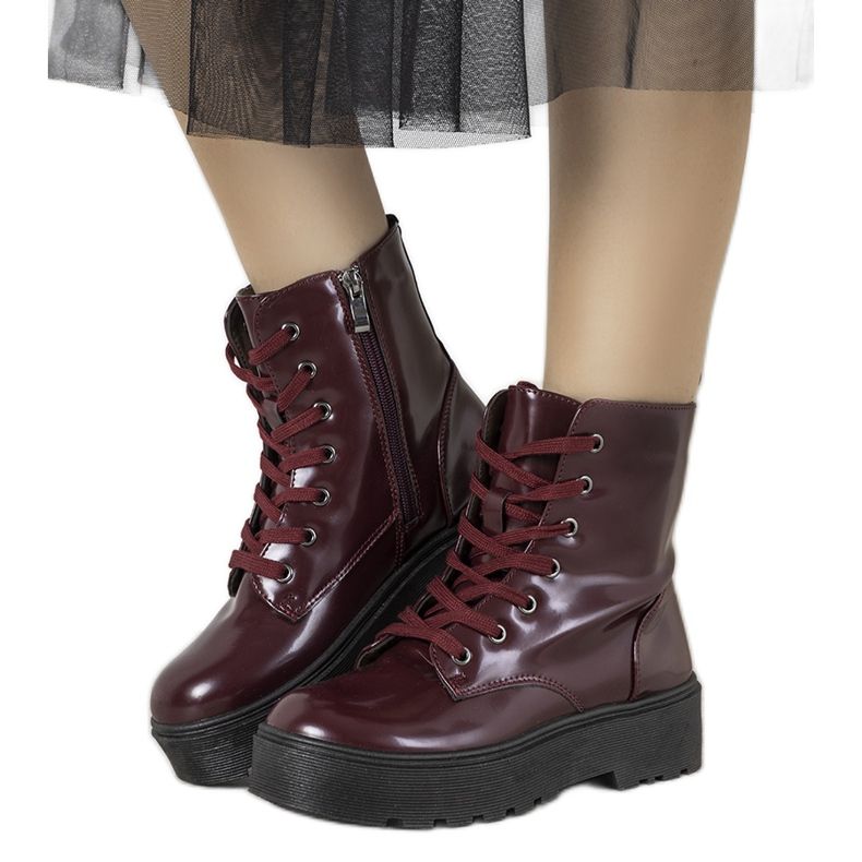 Bottines marron Jeanne bordeaux