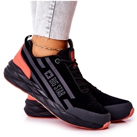 Chaussures de sport en cuir Big Star II274460 Noir rouge