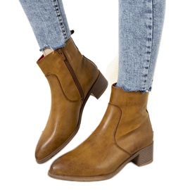 Boots camel femme, santiags Hortense brun