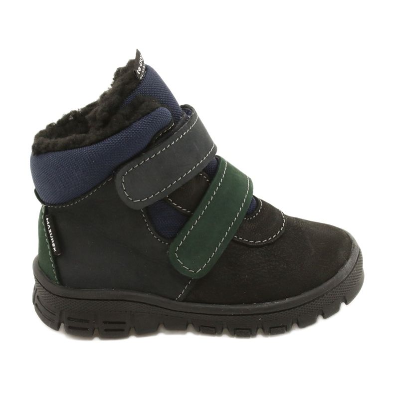 Bottes de garçons avec une membrane étanche Mazurek 1360 noir et bleu marine le noir Bottes de garçons avec une membrane étanche Mazurek 1360 noir et bleu marine le noir