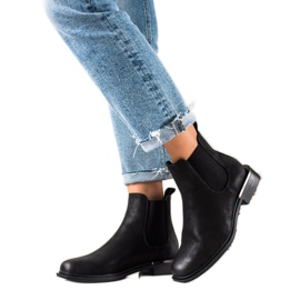 Bottines Chelsea élégantes par Sergio Leone le noir Bottines Chelsea élégantes par Sergio Leone le noir