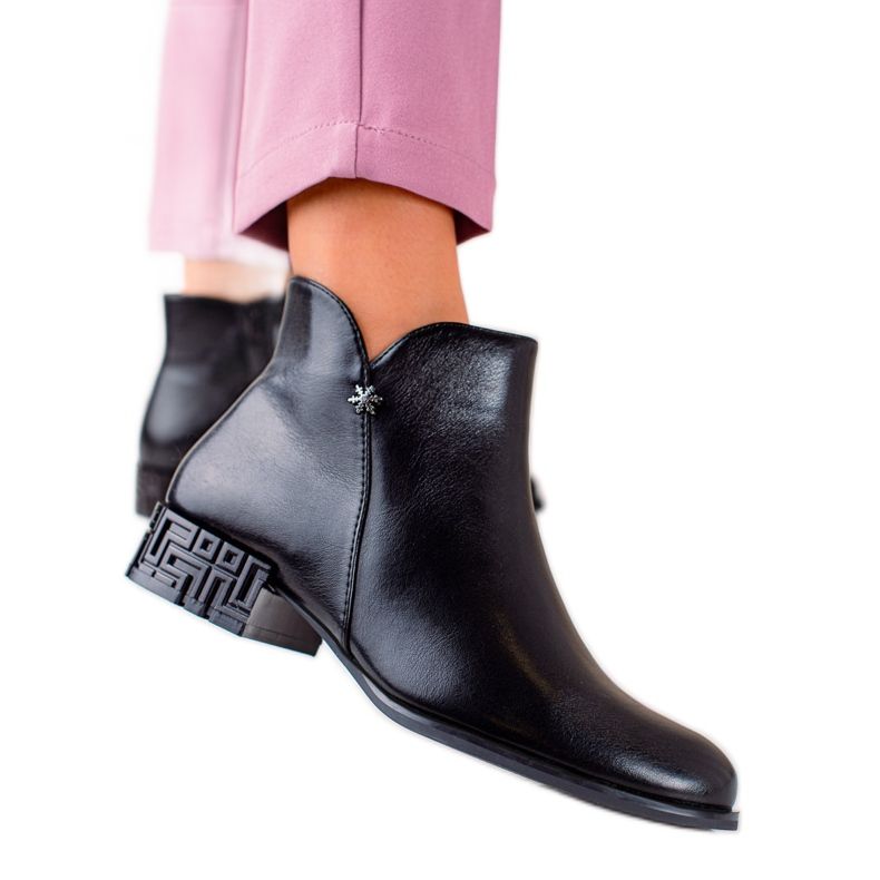 Bottes à talon décoratif Sergio Leone le noir