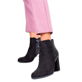 Janessa Bottes en daim élégantes le noir