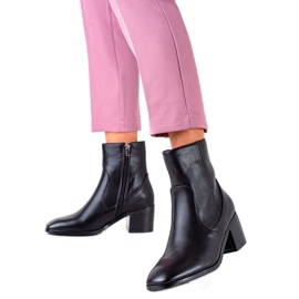 Renda Bottines coudées à talons hauts noir