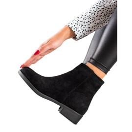 Mannika Bottes en daim classiques le noir