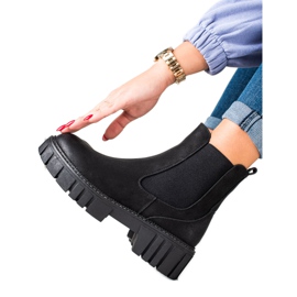 Bottines Chelsea en cuir écologique de Sergio Leone noir