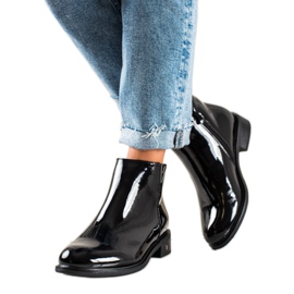 Bottines Laquées Noires VINCEZA