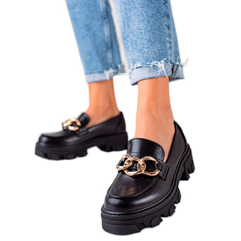 Sweet Shoes Chaussures élégantes sur la plate-forme le noir