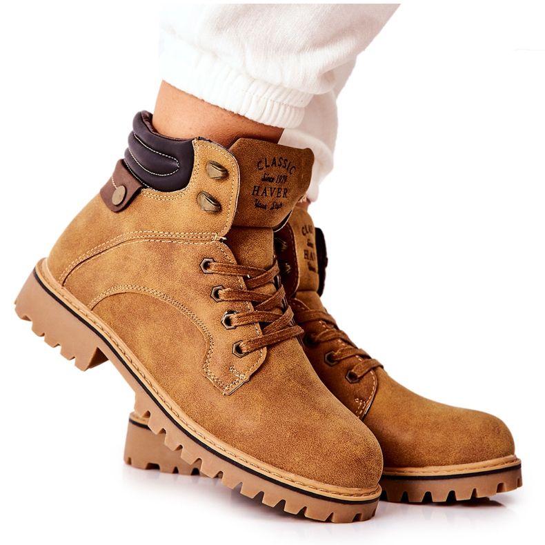 PH1 Trappeurs isolés pour femmes avec fermeture éclair, Camel Lenox brun