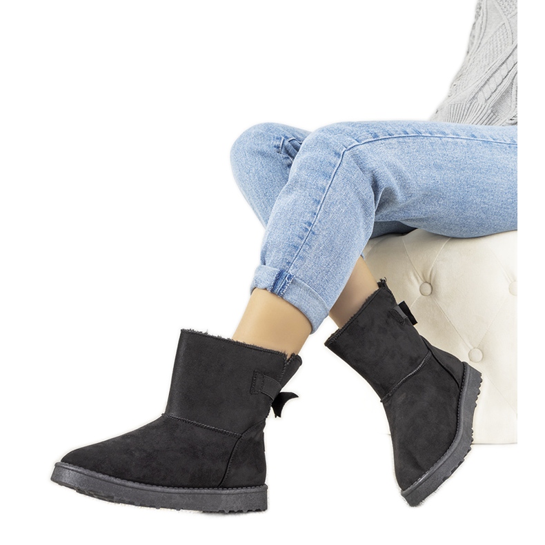 Bottes d'hiver noires pour femmes Cross Jeans Lomeli le noir Bottes d'hiver noires pour femmes Cross Jeans Lomeli le noir