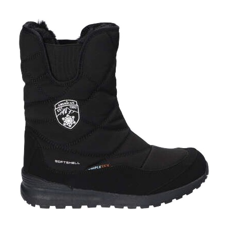 Bottes de neige Softshell imperméables avec membrane American Club SN22 / 21, noir le noir