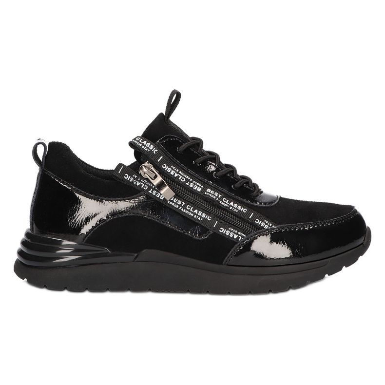 Baskets en cuir Filippo DP3149 / 21 BK noir le noir
