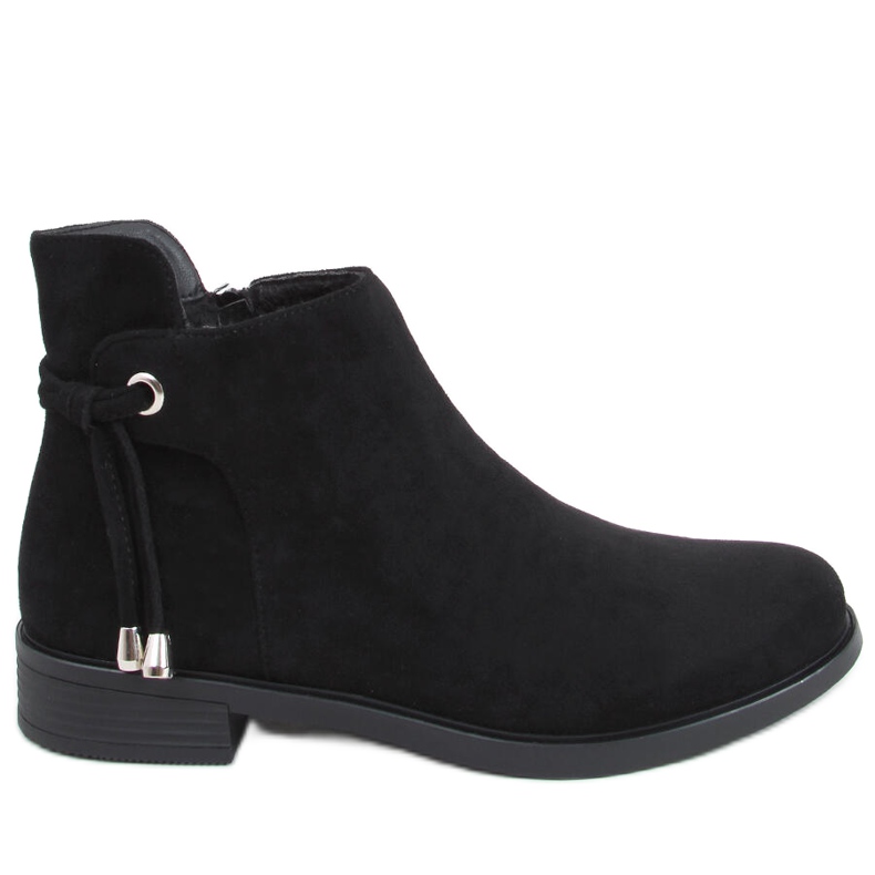 BM Bottines plates femme noires MR-10 Noir le noir