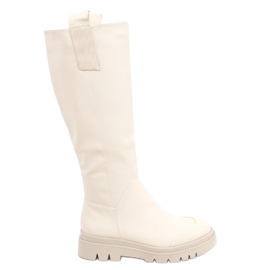 Bottes femme crème QT27P Beige