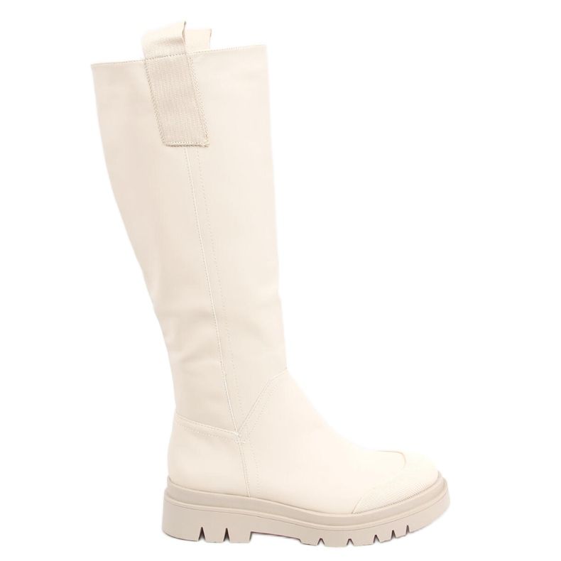 Bottes femme crème QT27P Beige