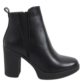 Bottines noires à talons hauts noir 6917 Noir le noir