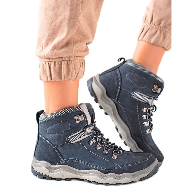 New Age Chaussures de randonnée confortables bleu marin bleu