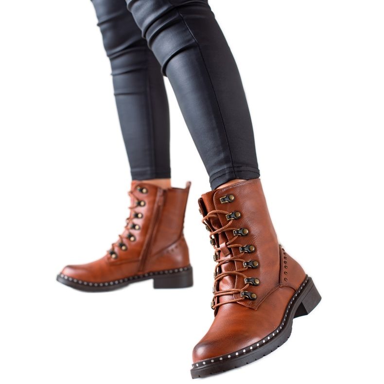 Super Me Trappeurs décontractés en cuir écologique brun Super Me Trappeurs décontractés en cuir écologique brun