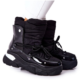 POTOCKI Bottes de neige réchauffées avec de la fourrure Black Holys le noir