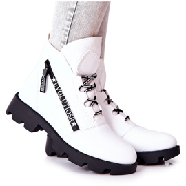 Bottes Chauffées Avec Fourrure Sergio Leone Blanc TR740 blanche