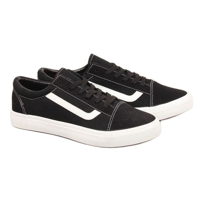Baskets basses Atletico MATC263B noir et blanc le noir