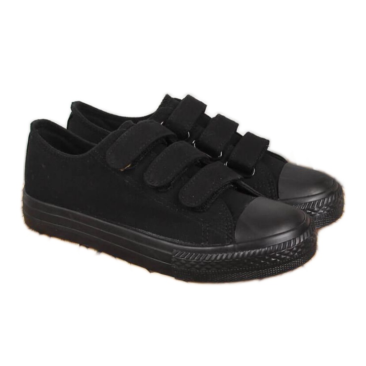 Baskets basses Atletico Jr ATC387A noir le noir rouge