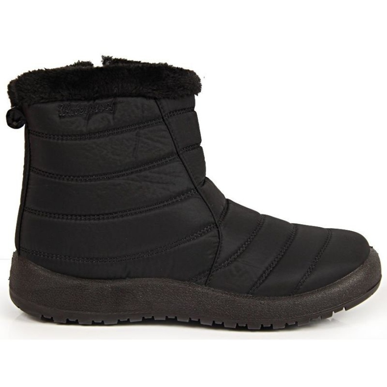 Bottes de neige imperméables avec fermeture éclair News W EVE181A noir le noir