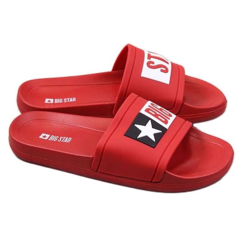 Chaussons de plage en caoutchouc Big Star W DD274A267 rouge