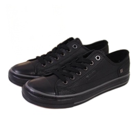 Baskets basses en cuir écologique Big Star II274002 W noir