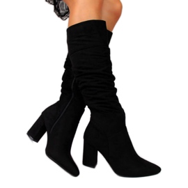 Bottes isolées, froissées Vinceza W JAN42A noir le noir