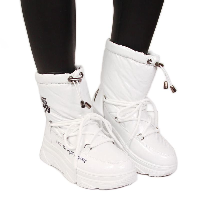 Bottes de neige sur la plateforme Vinceza W JAN48B blanc blanche