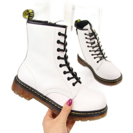 Bottes en cuir isolées Filippo W PAW77B blanc blanche jaune