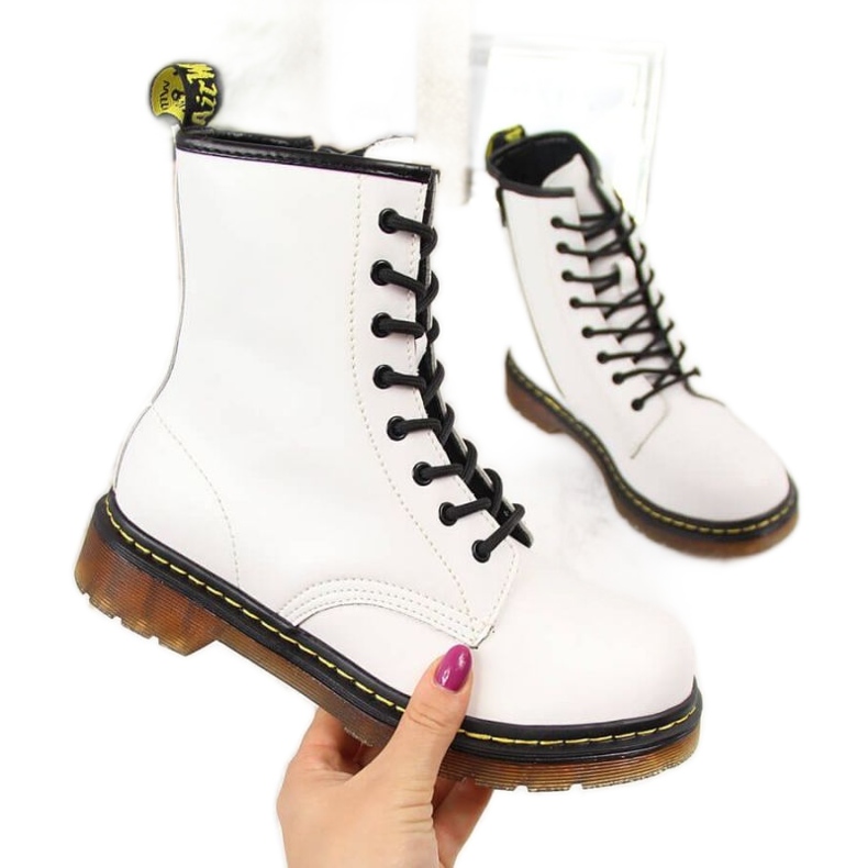 Bottes en cuir isolées Filippo W PAW77B blanc blanche jaune