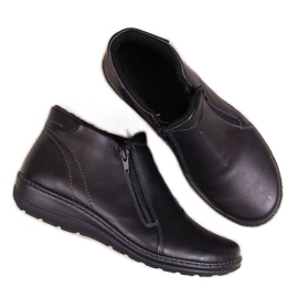 Bottes en cuir confortables Helios W 642 noir