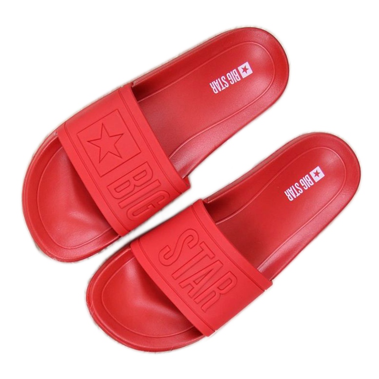 Chaussons de plage en caoutchouc Big Star W DD274A270 rouge