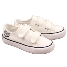 Baskets basses avec Velcro Big Star Jr. FF374061 blanc blanche