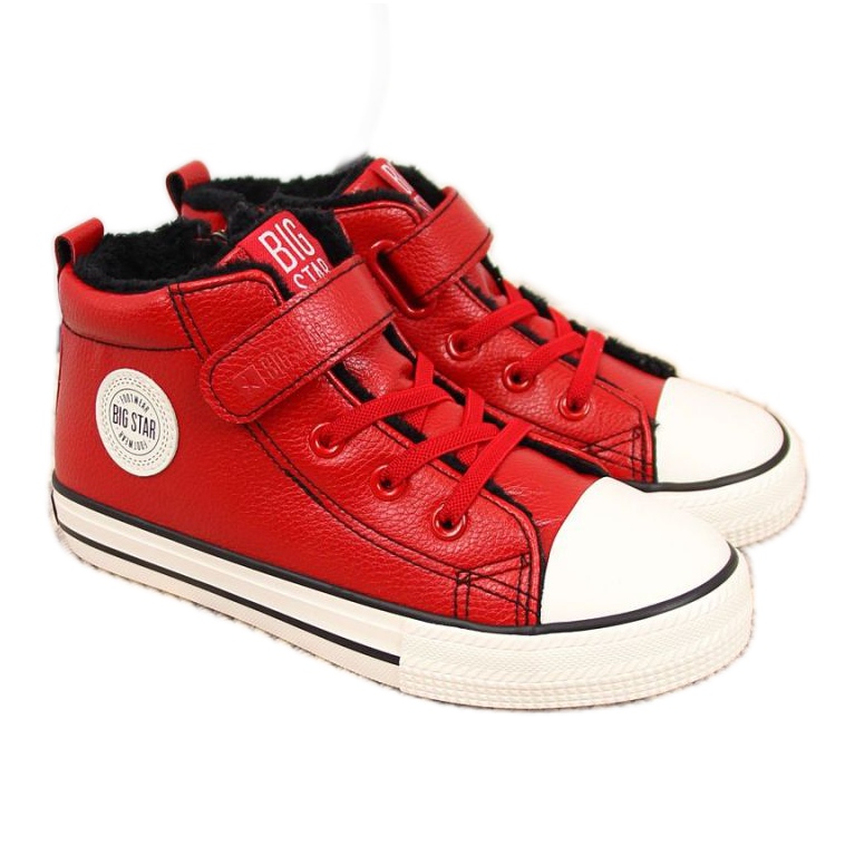 Baskets Big Star Jr GG374034 rouge isolé brun