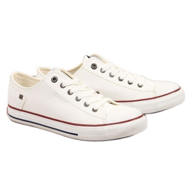 Baskets basses en cuir écologique Big Star M II174001 blanc